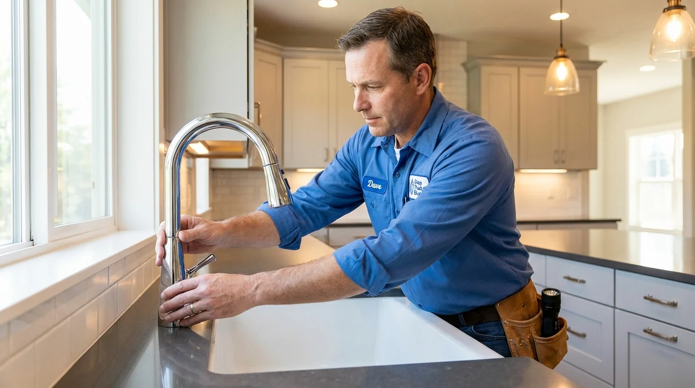 Kitchen faucet installation by Johns Plumbing LLC in Dunn